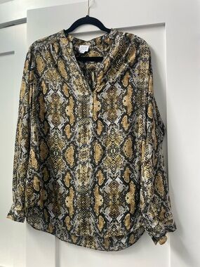 Peyton Jenson snake print blouse